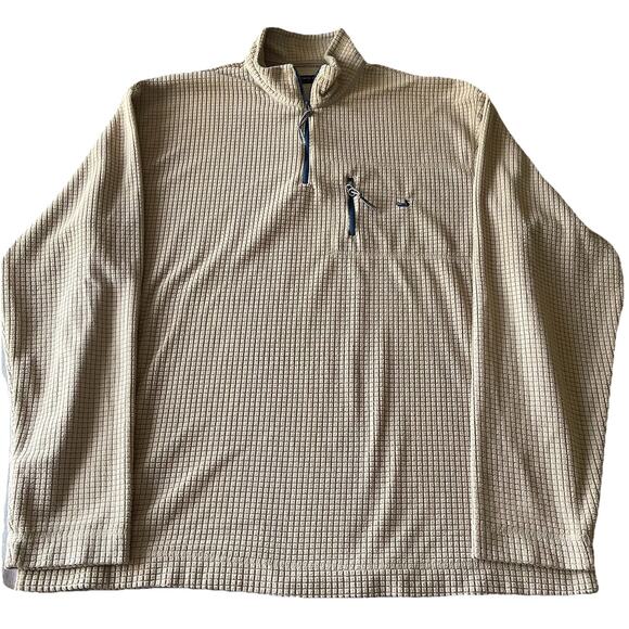 Southern Marsh Fieldtec Waffle Knit Pullover Tan Golf Hiking Outdoor Large - Picture 1 of 7